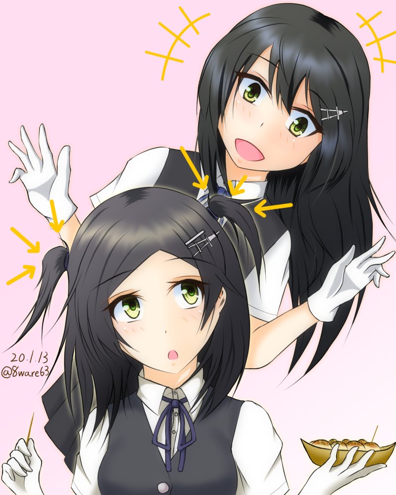 艦これ たこ焼き突いてボーっとしてる黒潮が早く仕上がったから 欲をかいて黒潮の髪をいじる ハチワレのイラスト 艦これ たこ焼き突いてボーっとしてる黒潮が早く仕上がったから 欲をかいて黒潮の髪をいじる ハチワレのイラスト