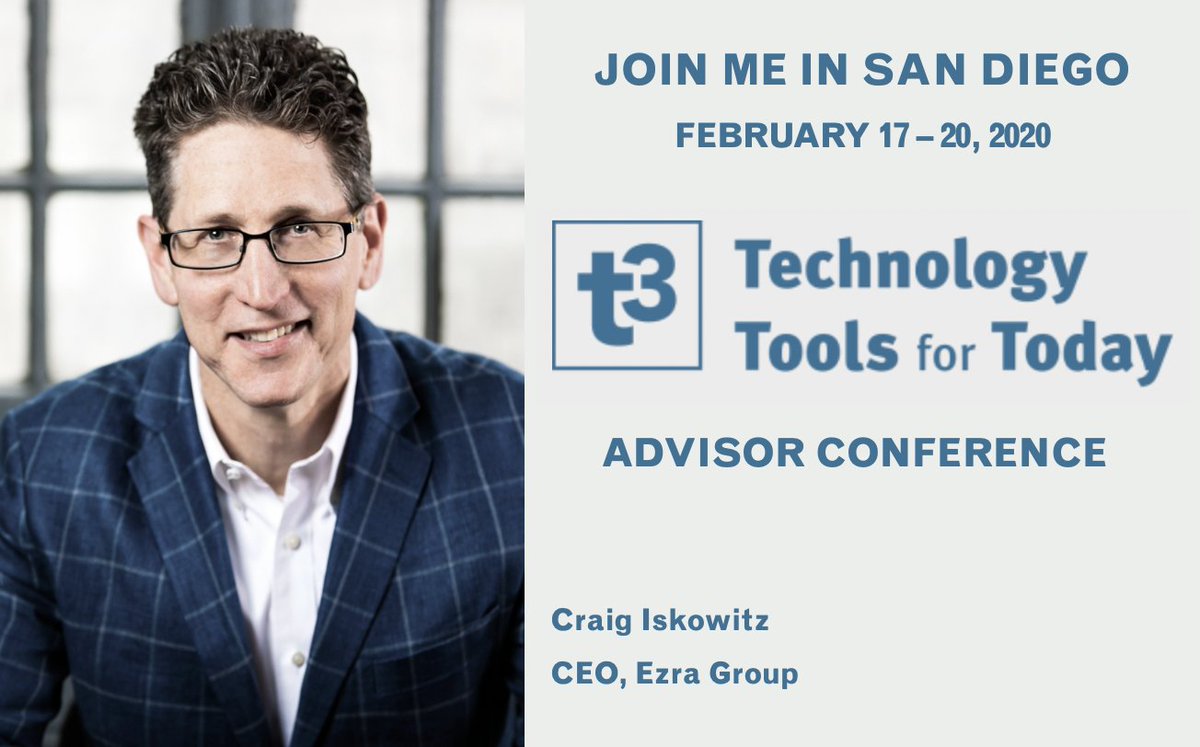 The next #T3Advisor conference is right around the corner - innovation, announcements, and #AdvisorTech oh my! @t3techhub @marieswift @FinTechie