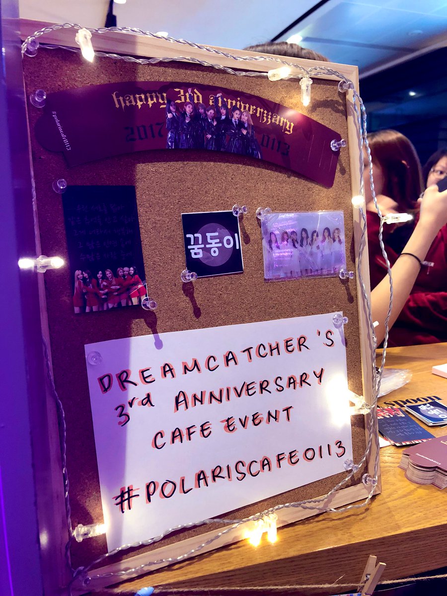 fishysock's tweet photo. Thank you for the free stuff and for putting an event together despite it being a weekday! 

Happy 3rd Anniversary, Dreamcatcher! 🌸

#polariscafe0113 
#happy_dreamcatcher_day #dreamcatcher #드림캐쳐 

@POLARISx0113 https://t.co/LpaiRTtTq5