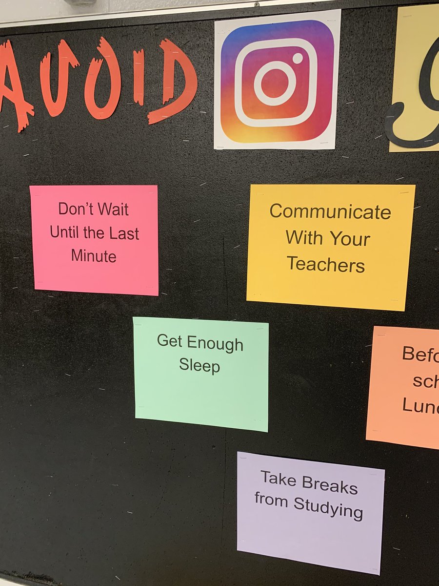 FellowesHighSch's tweet photo. It’s that time again, Falcons!!! Almost the end of Semester 1! Use these tips to avoid stress and stay on top of things as we head into exams!!! #FalconsPrep 💛🖤💛🖤 @RCDSB https://t.co/3Jgfff5JTn