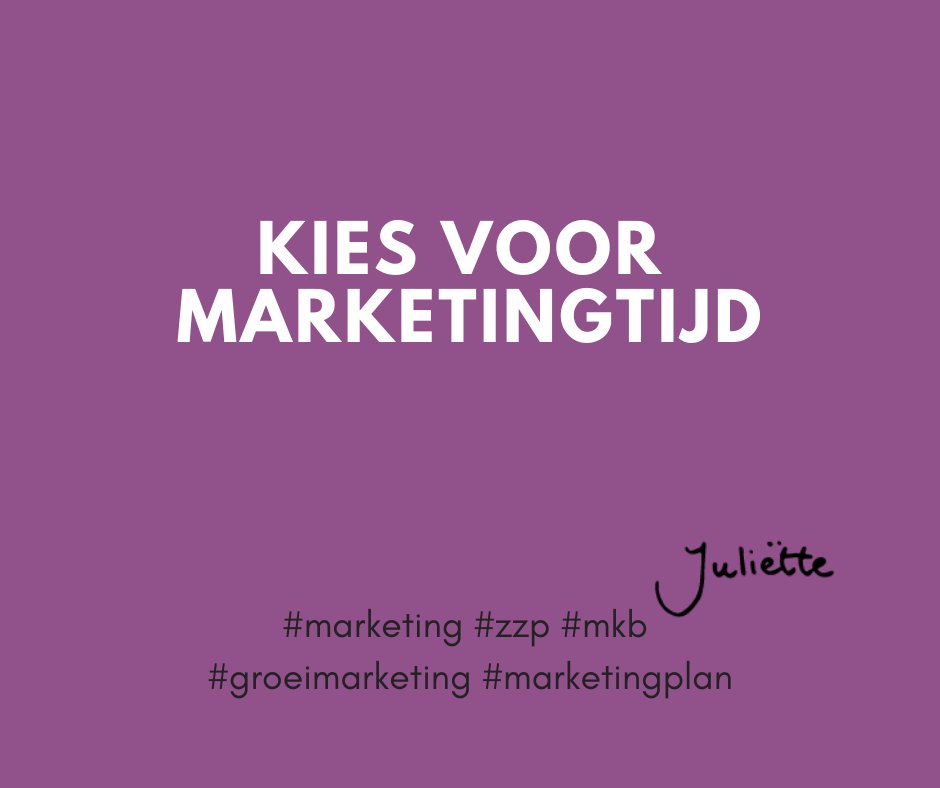 MetKleur's tweet photo. Er is niet zoiets als de juiste tijd voor marketing. Geen tijd bestaat volgens mij ook niet. Want wat je dan eigenlijk zegt, is dat je bedrijf geen prioriteit heeft. Kies vanaf nu gewoon voor marketingtijd en plan deze in. Je bedrijf zal je dankbaar zijn :). 

#marketing https://t.co/lgDgqgib3o