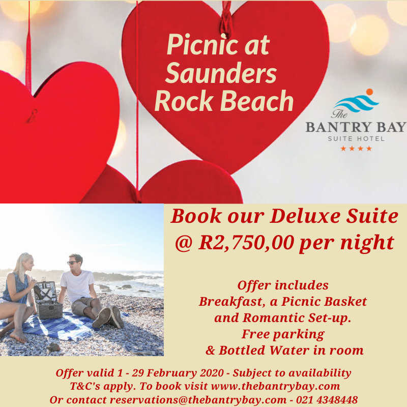 The Bantry Bay Hotel (@thebantrybay1) on Twitter photo Romantic Deal @ The Bantry Bay Suite Hotel - R2,750 per night! Picnic at Saunders Beach.
Contact reservations@thebantrybay.com │ +27 21 434 8448 Romantic Deal @ The Bantry Bay Suite Hotel - R2,750 per night! Picnic at Saunders Beach.
Contact reservations@thebantrybay.com │ +27 21 434 8448