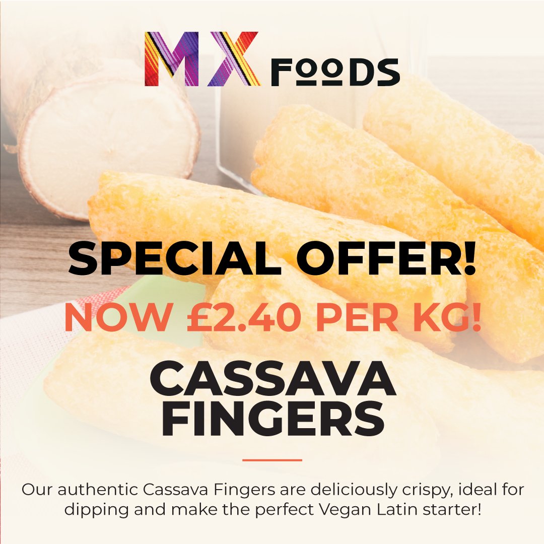 Cassava Fingers - Now £2.40 per kg!
mxfoods.co.uk/displayitemdet…
#Cassava #Fingers #Yucca #Yuca #SpecialOffer