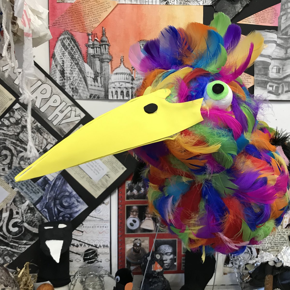 thekingsart1's tweet photo. Amazing year 9 bird sculptures!! Well done on this extended homework - some excellent work! @KingsSchoolOSM #coooo #squark https://t.co/GwnD9um9Uo