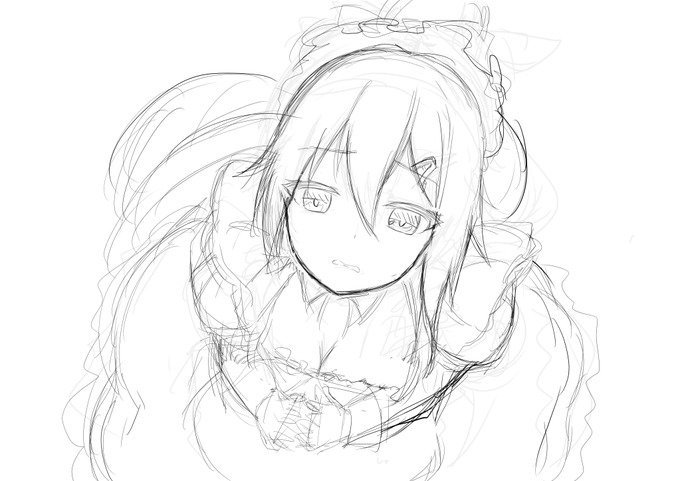 9A91のメイドコス今更ながら描きたくなった 