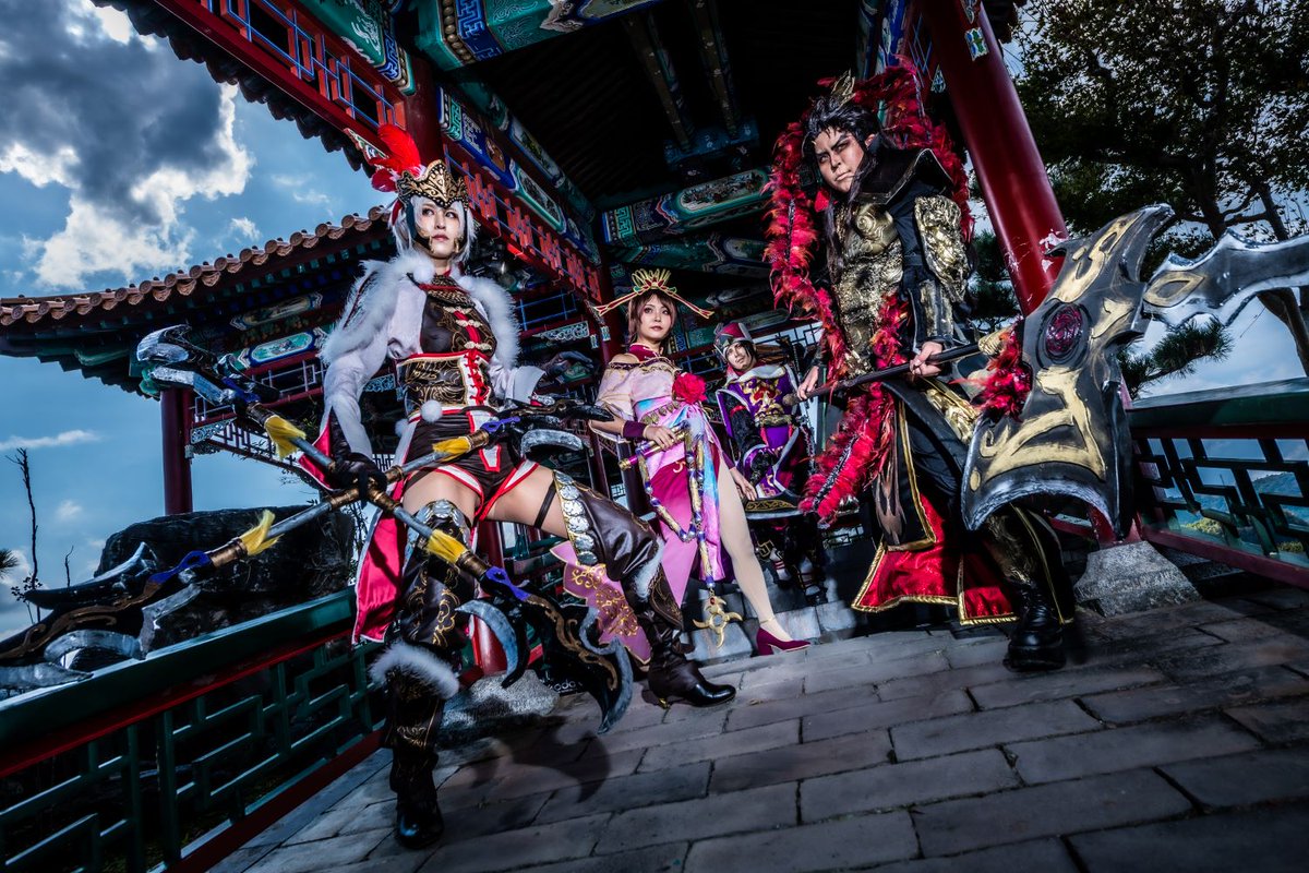 ito0810's tweet photo. 【三國無双８　呂布軍】

呂布：宏
貂蝉：まりさ
陳宮：予行
呂玲綺：いと
PHOTO:ばんなむ https://t.co/Zo8Ruodazr