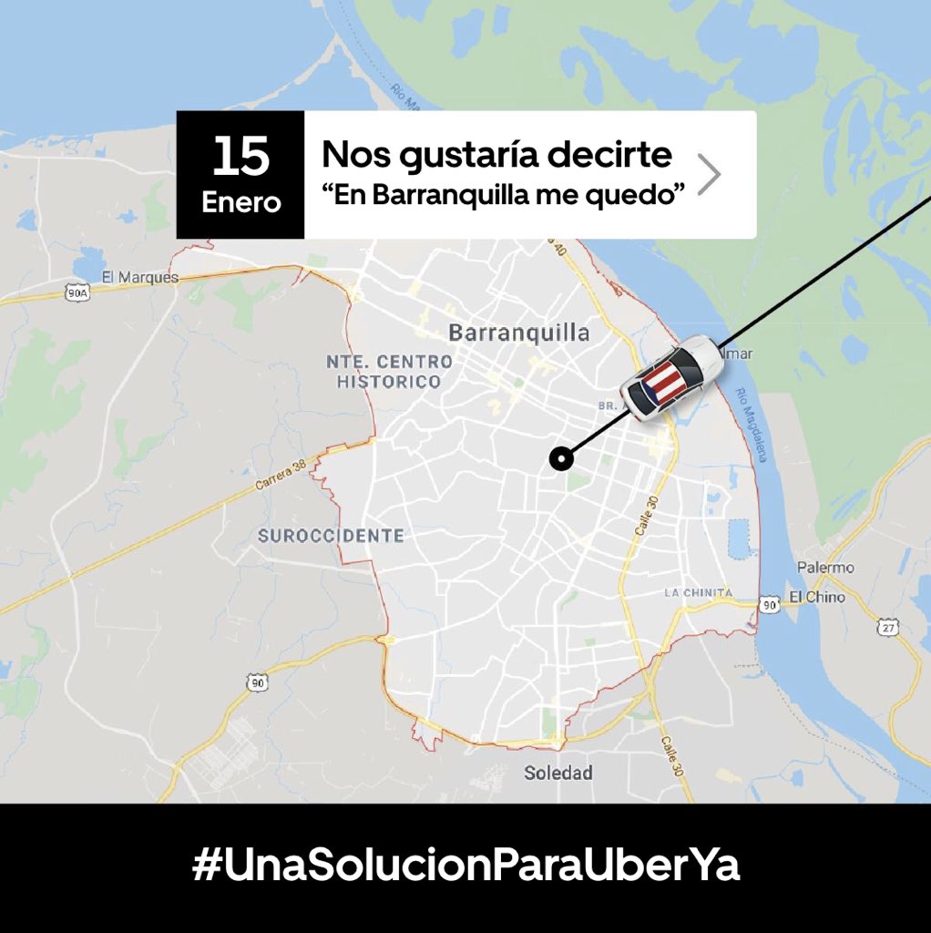 Uber Colombia tweet media