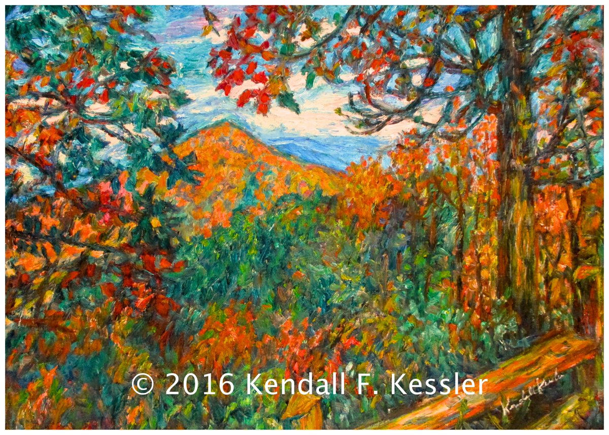 Towheehillart's tweet photo. View from Sharp Top in the Fall!  Click on this link to see the whole painting! https://t.co/XoFik2Jkfv #fallmountainsharptopoilpaintingforsale #impressionistfallmountainoilpainting #sharptop https://t.co/nWaopwhoKl