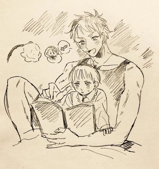 #APHワンドロ版深夜創作60分一本勝負
@Hetalia_1daw 
東西兄弟で「夜」
冒険の話とか色んな話をしてくれそうな自慢の兄さん🌃 