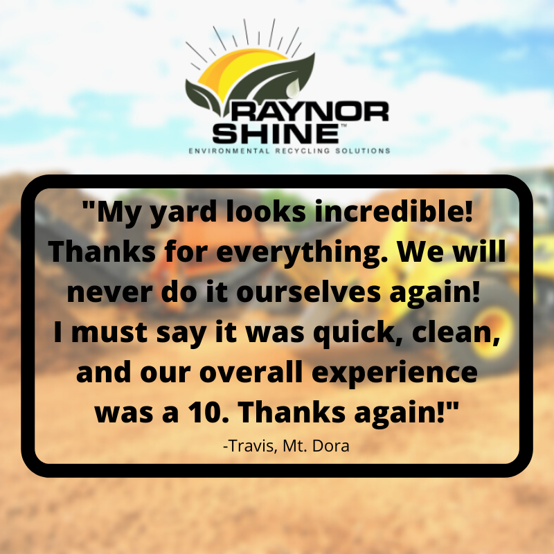 RaynorShine_us's tweet photo. This review from a customer in Mt. Dora is our goal! #RaynorShine #FloridaMulchSales https://t.co/7fRA6nwa6f