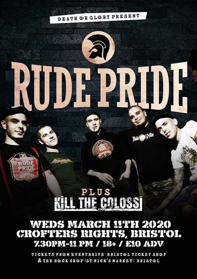 killthecolossi's tweet photo. Looking foward to this banger in March up in Bristol with @RudePride now with added Personality Crisis (Ex-the oppressed) https://t.co/zlJYr2h9jI