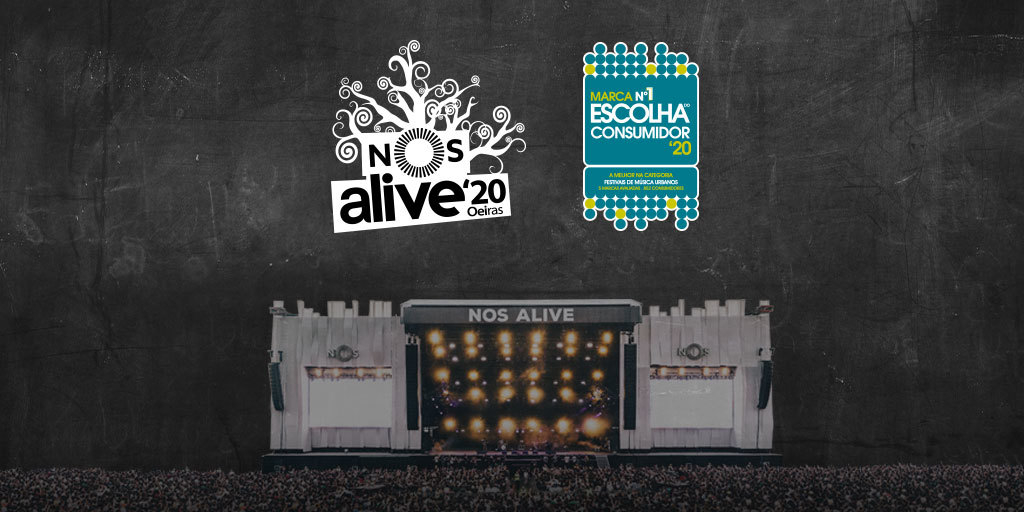 NOS_Alive's tweet photo. NOS Alive volta a ser eleito pelo oitavo ano consecutivo Escolha do Consumidor 2020. 👏 🍾
#nosalive #nosalive20 https://t.co/c4kDNlbxL5