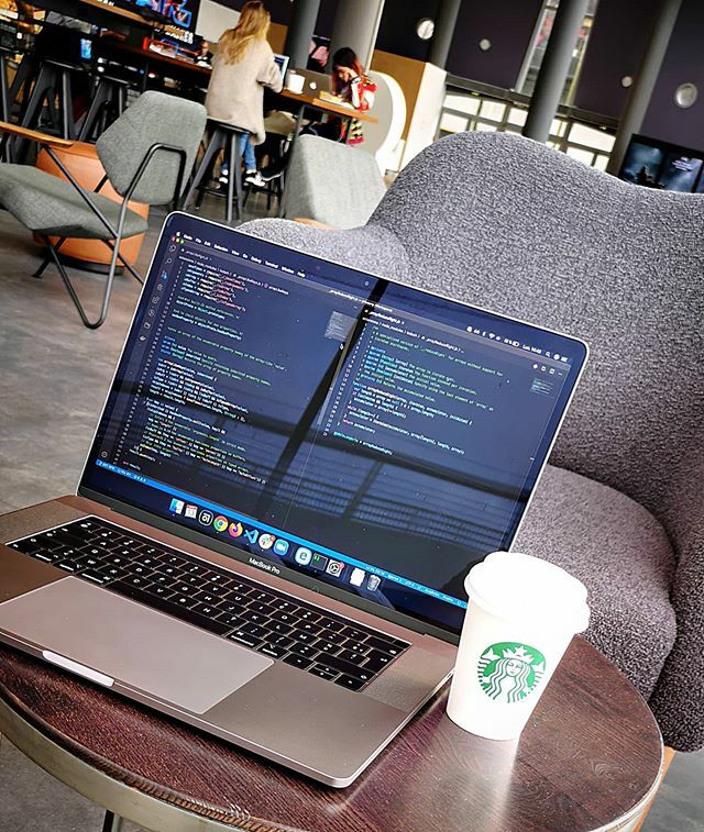 Working From Starbucks ☕ best office ever 😎👌avaliable all around the world 🌎 ✈️ #remotework #workfromanywhere #starbucks #macbookpro #workhardanywhere #teamdevhero #developers #javascript #nodejs ift.tt/2ReJpZU