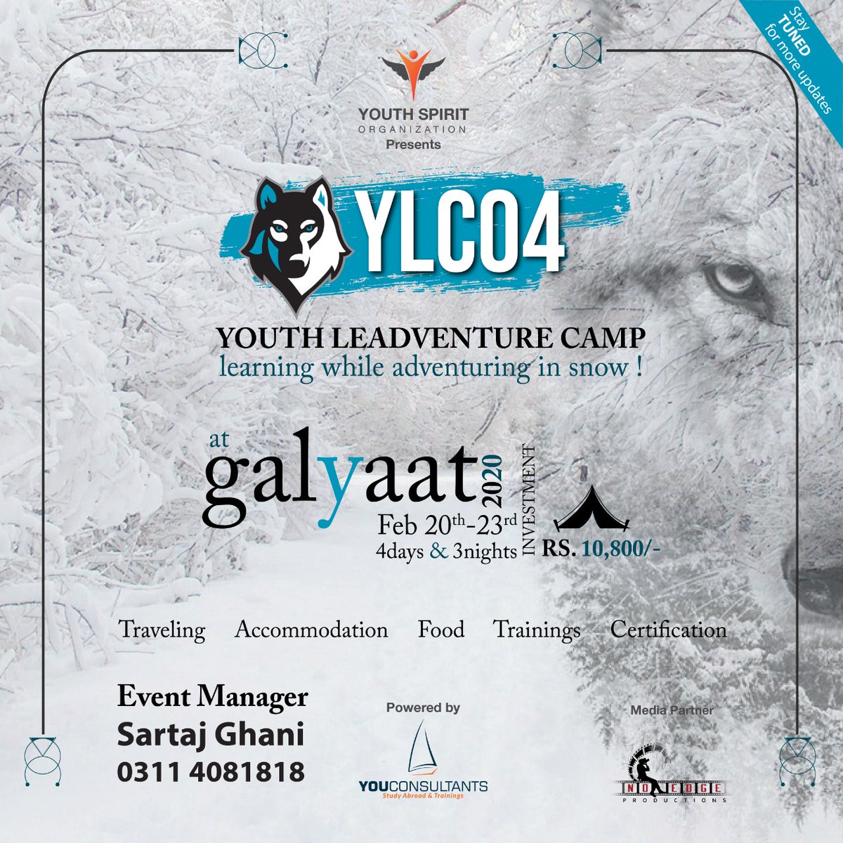 YouthSpiritOrg's tweet photo. The leadership camp that stands out from the rest and is definitely worth the attention of the leaders of the region is Youth LeadVenture Camp.
#YLC04 #YSO

For Regestrations and Further details, Click on the following link
https://t.co/EiYWWPHmlo
Contact https://t.co/zhD8WMfqRO