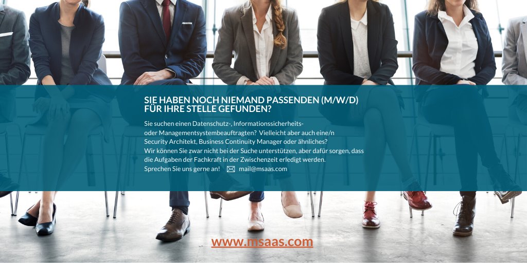 MS[aa]S ist auch das Richtige für Sie, wenn Sie Vakanzen überbrücken müssen, Vertretungen benötigen, Ihre Fachabteilung eine schnelle Unterstützung braucht oder Sie neue Mitarbeiter einarbeiten oder weiterbilden müssen. #surviveandprosper #recruiting 
#informationssicherheit