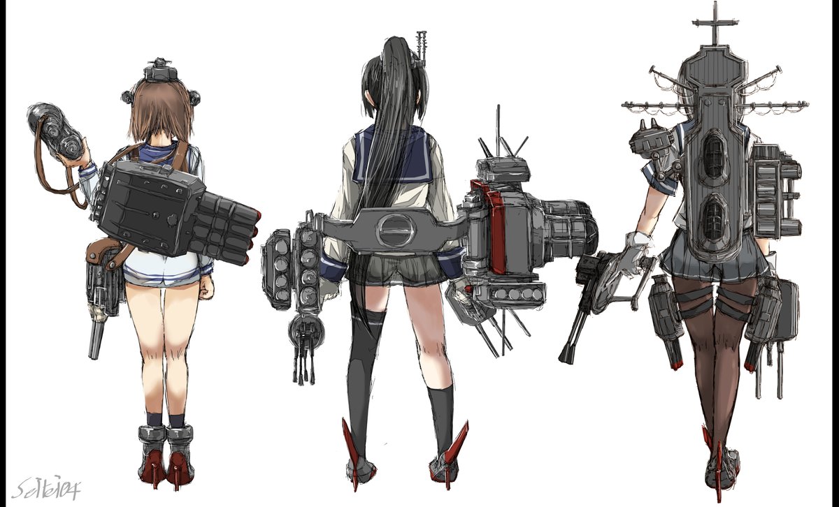 艦これ「第十七駆逐隊はこんな感じかな
#艦これ 」|seiteiのイラスト