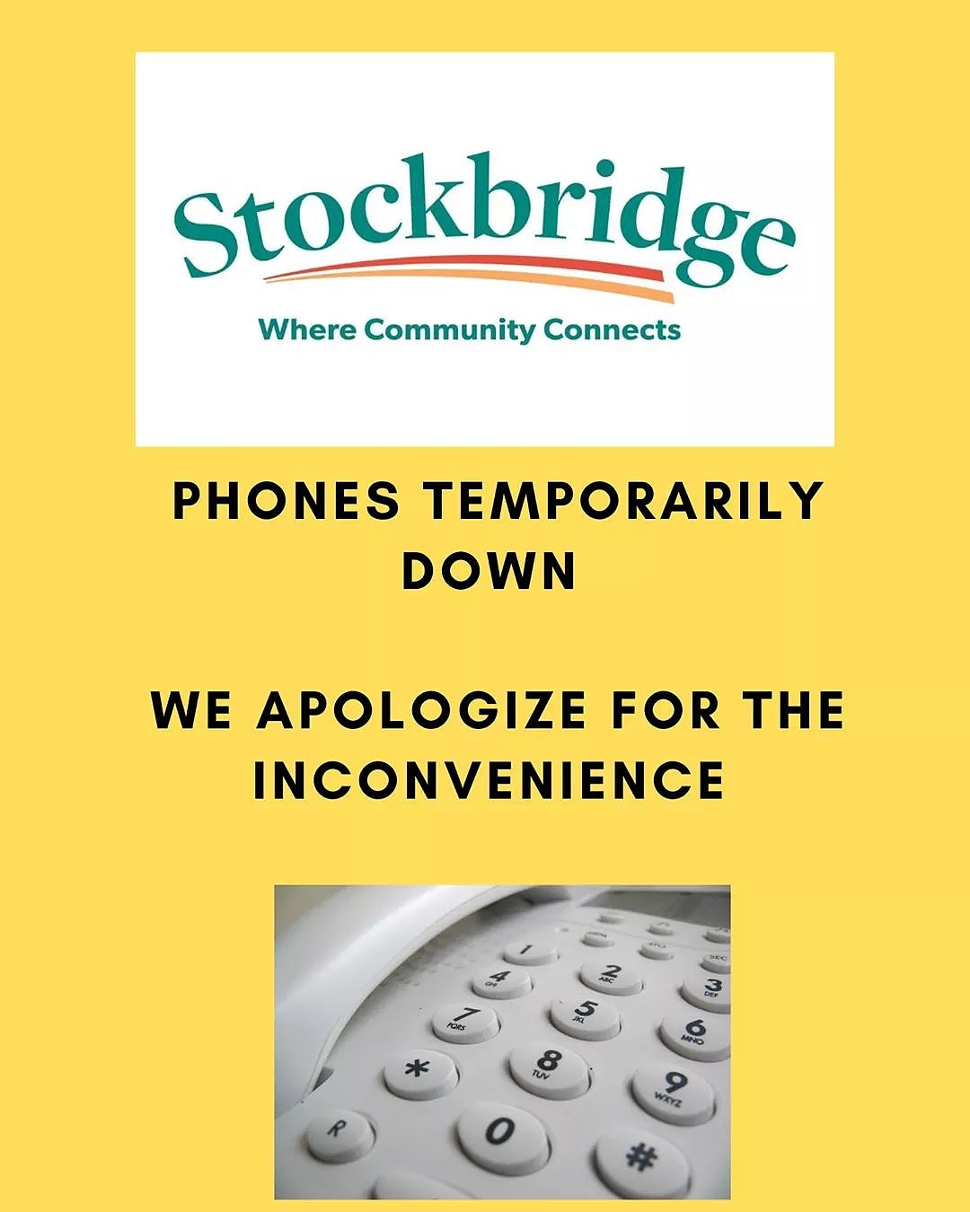 City of Stockbridge on Twitter "Good day. The office telephone lines