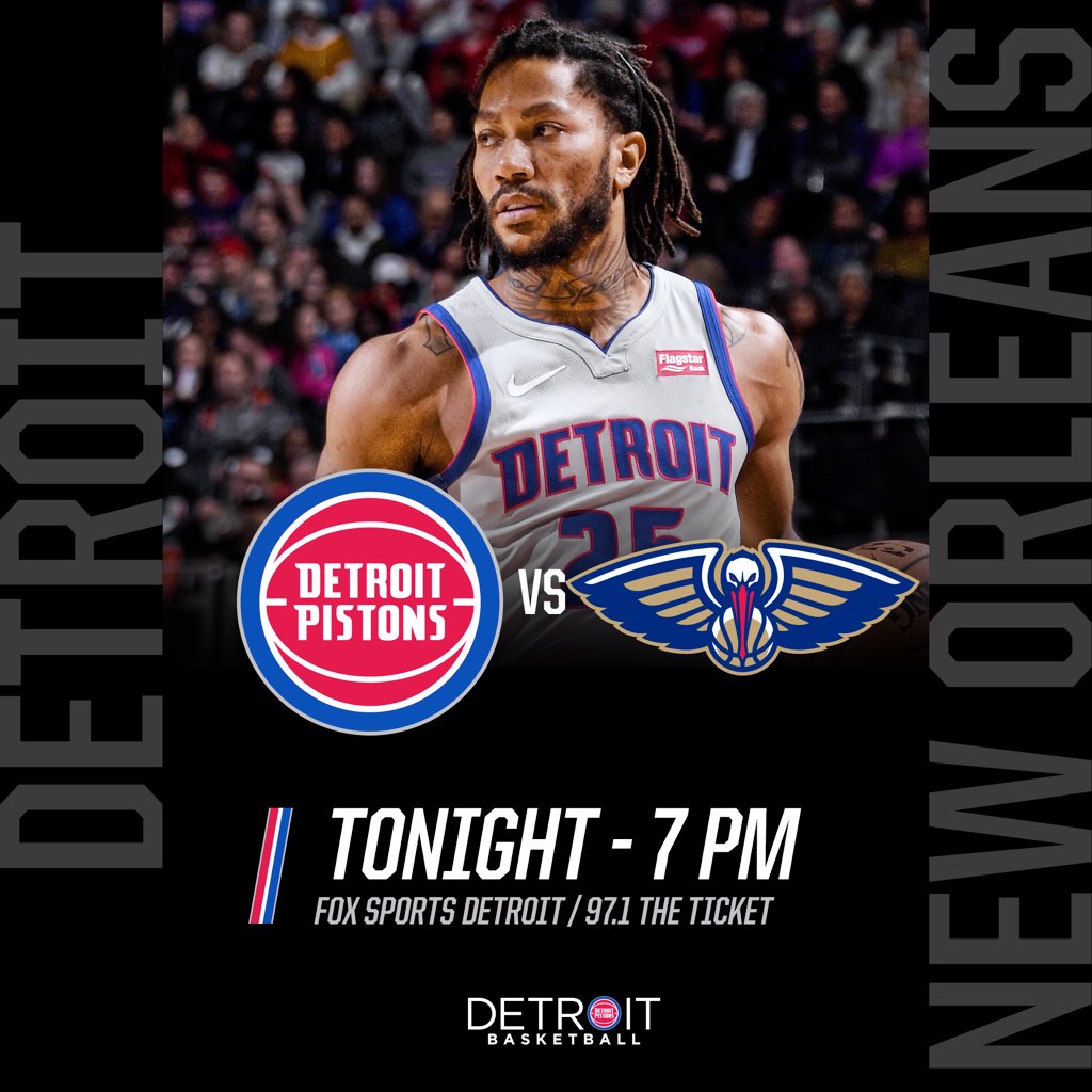 PistonsMatt's tweet photo. TICKET GIVEAWAY: Giving away a pair of Lower Level tickets to the Detroit Pistons vs New Orleans Pelicans game tonight at 7PM! Retweet and Like to enter, also must be following me. Winners announced at 3PM! #DetroitBasketball https://t.co/uEMOdTQyks