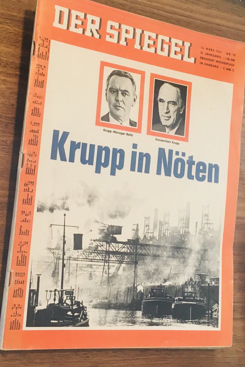 Aktuell hätte sich doch auch diese Optik zu Ihrer Geschichte über ⁦<a href="/thyssenkrupp/">thyssenkrupp</a>⁩ angeboten, ⁦@f_dohmen⁩ und ⁦<a href="/MahlerArmin/">Armin Mahler</a>⁩ - das historische Exemplar ist übrigens Teil der Ausstellung in der Essener Villa Hügel. #thyssenkrupp