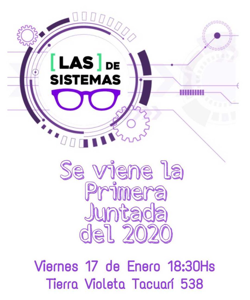 lasdesistemas's tweet image. ¡Se viene la primera juntada del año de nuestra comunidad!
Este viernes 17 a las 18.30 en @tierra_violeta 💜 
Todo el detalle en este link: eventbrite.com.ar/e/juntada-10-l…
¿A quienes vemos el viernes?