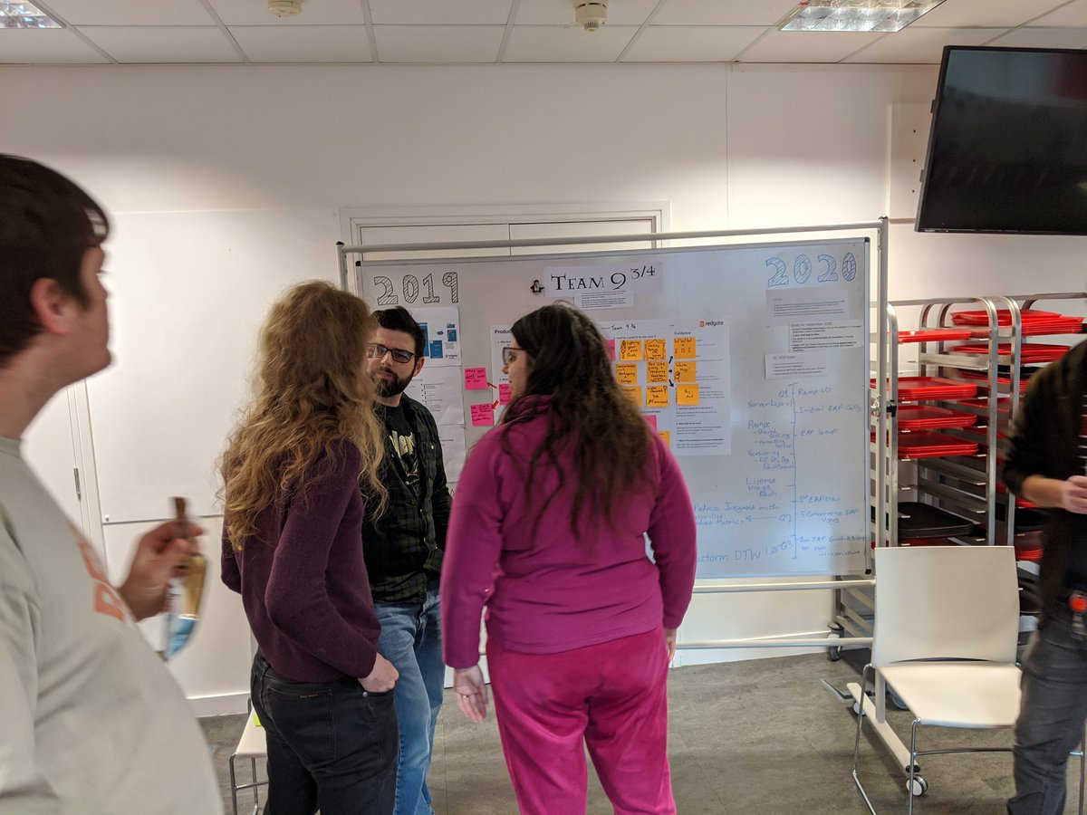 RedgateProdDev's tweet image. Team Platform 9 3/4 sharing how their team will work in 2020. Who&apos;ll be headed to Hogwarts and who&apos;ll be left on the platform? 
#ReteamingWeek