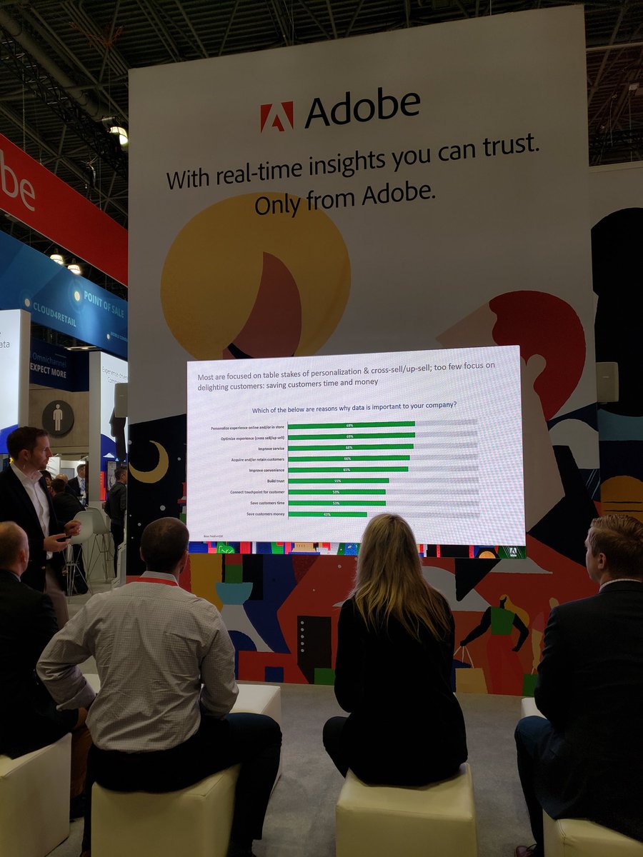 24Notion's tweet photo. CXM>CRM: Great customer experiences need more than CRM. Stop by booth 5810 + learn how real time data and personalization help @AdobeExpCloud customers succeed https://t.co/oxNRyIajXm
#NRF2020 #AdobeRetail #NRF #Retail #adobefutureexp https://t.co/UOeuJkutTL