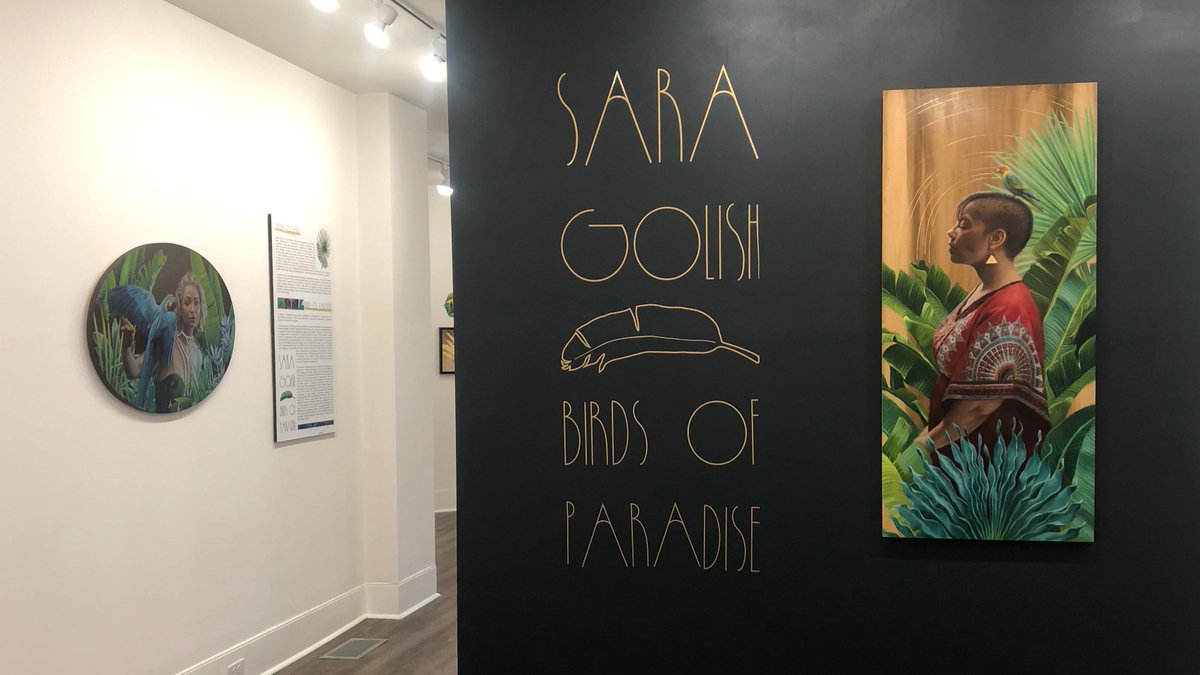 SaraGolish's tweet photo. My 'Birds of Paradise' series is now at the Myrtle Beach Art Museum. The show opens tomorrow!

January 14th to April 11th, 2020
3100 S Ocean Blvd, Myrtle Beach, South Carolina, USA
Curated by Liz Miller

I hope you can make it out if you're in the area!

https://t.co/rUiESqQu7I https://t.co/VkXrprqwci