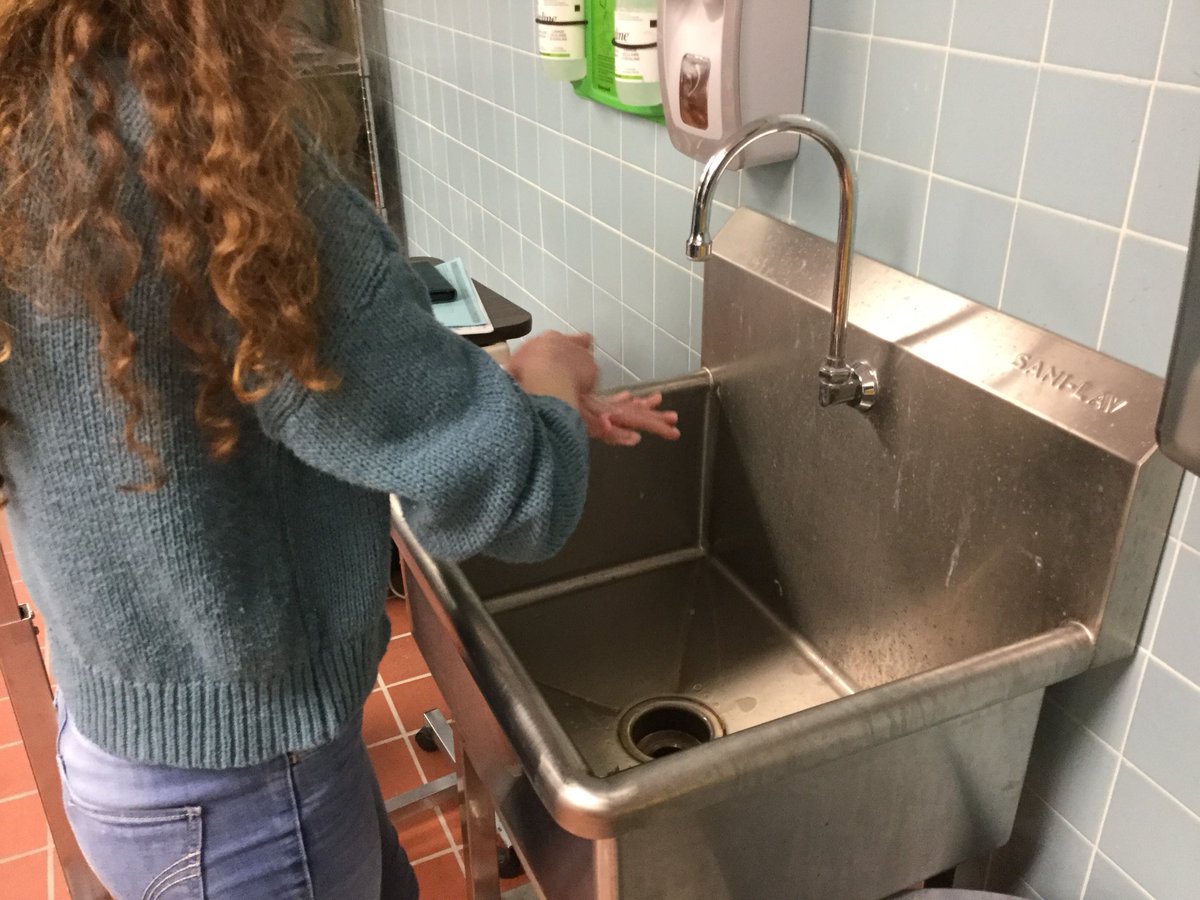 McAllenISDCTE's tweet image. Principles of Health Science students at @Pride_Mustangs practice medical aseptic hand washing techniques @Spena1378