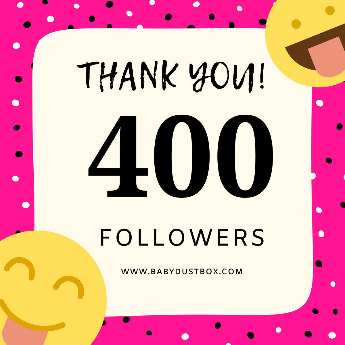 babydustbox's tweet photo. 🥳 400 Followers! 🥳 So grateful to be apart of a supportive community. Thanks to everyone who liked, shared and commented ���� I appreciate your continuous support 😘
#babydustbox #subscriptionbox #ttc #ttcsisters #ttcjourney #ttccommunity #infertility #ivf #ivfjourney #womanowned https://t.co/GgOpSvHAfJ