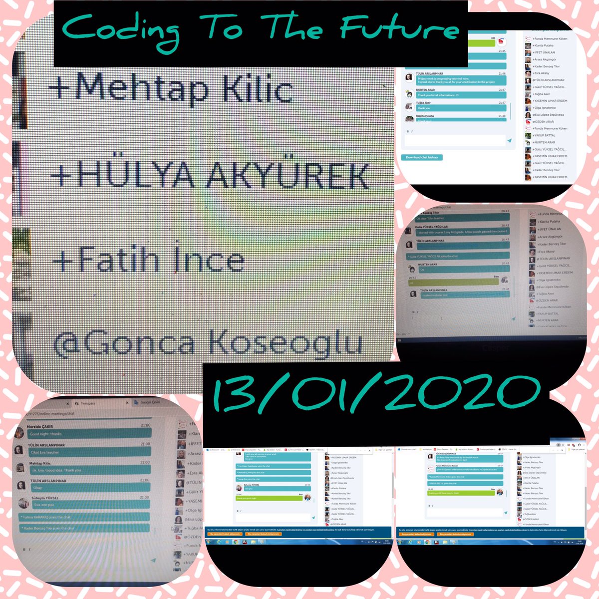 koseoglu_gonca's tweet photo. Yoğun bir katılımcı sayısıyla chatroom gerçekleştirdik.#codingtothefuture @tlnarslanpinar @Senemkalkar1 @SerapZor3 @akertugba @turangore @izmir_etwinning @tretwinning https://t.co/7iS2PqusXE