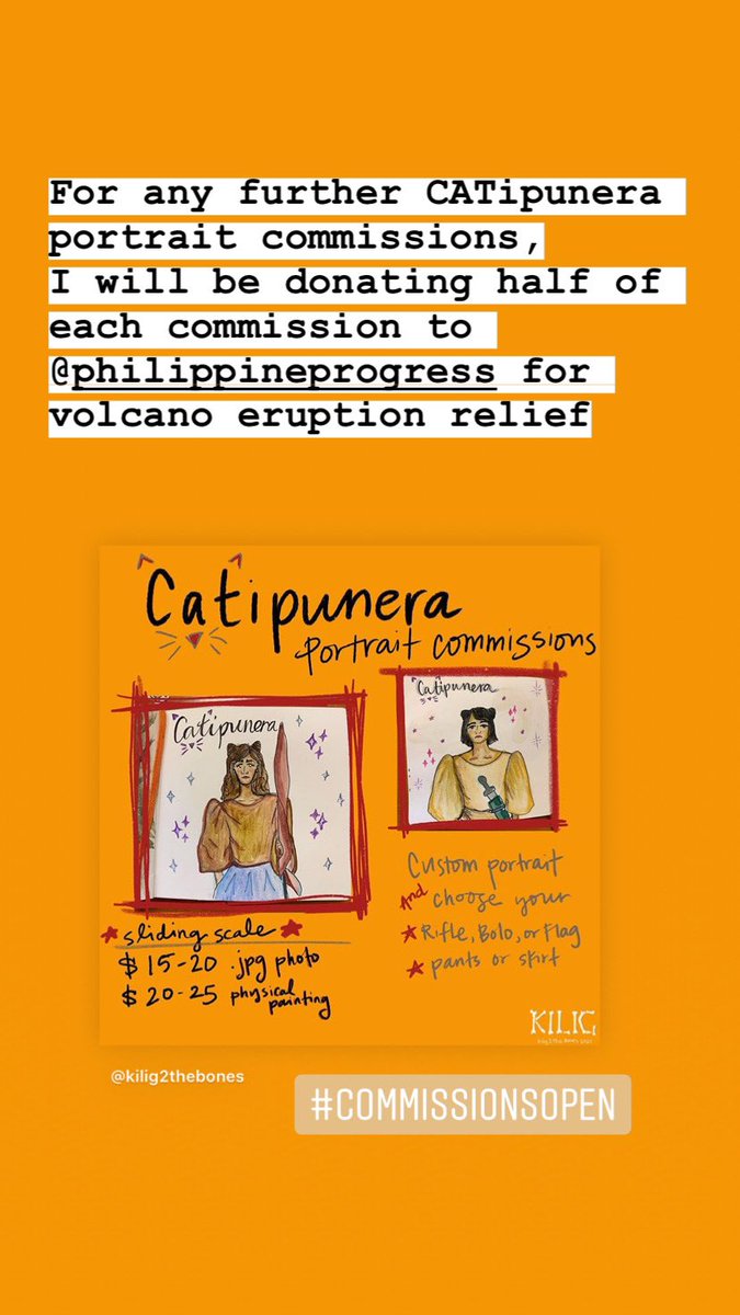 kilig2thebones's tweet photo. I will be donating half of all further #CATipunera portrait commissions to https://t.co/vJXcgDMj66 for volcano eruption relief! DM me if interested or have any q’s! RT &amp; Donate if you can! #commissionsopen #artph #TaalVolcano #donate #philippineprogress #Philippines https://t.co/Wkkp4BMzru