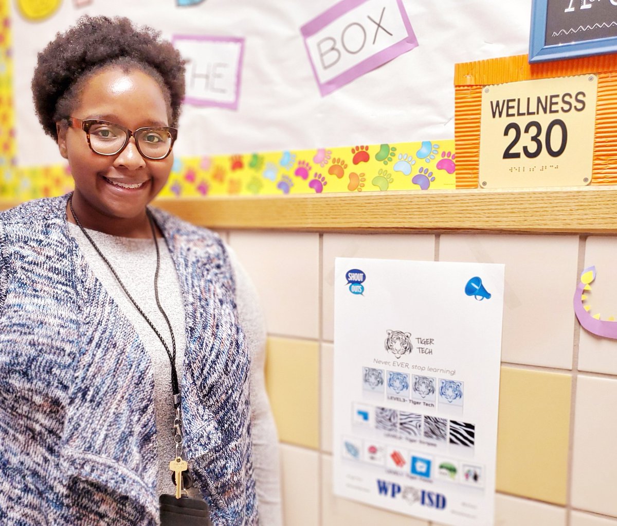 tammy_whitaker's tweet photo. Congrats to Ms. Gray, interventionist @PrimaryWP for achieving Level 1 this week!! Just a matter of time for this previous #TigerTech https://t.co/Cz19IZMLzH