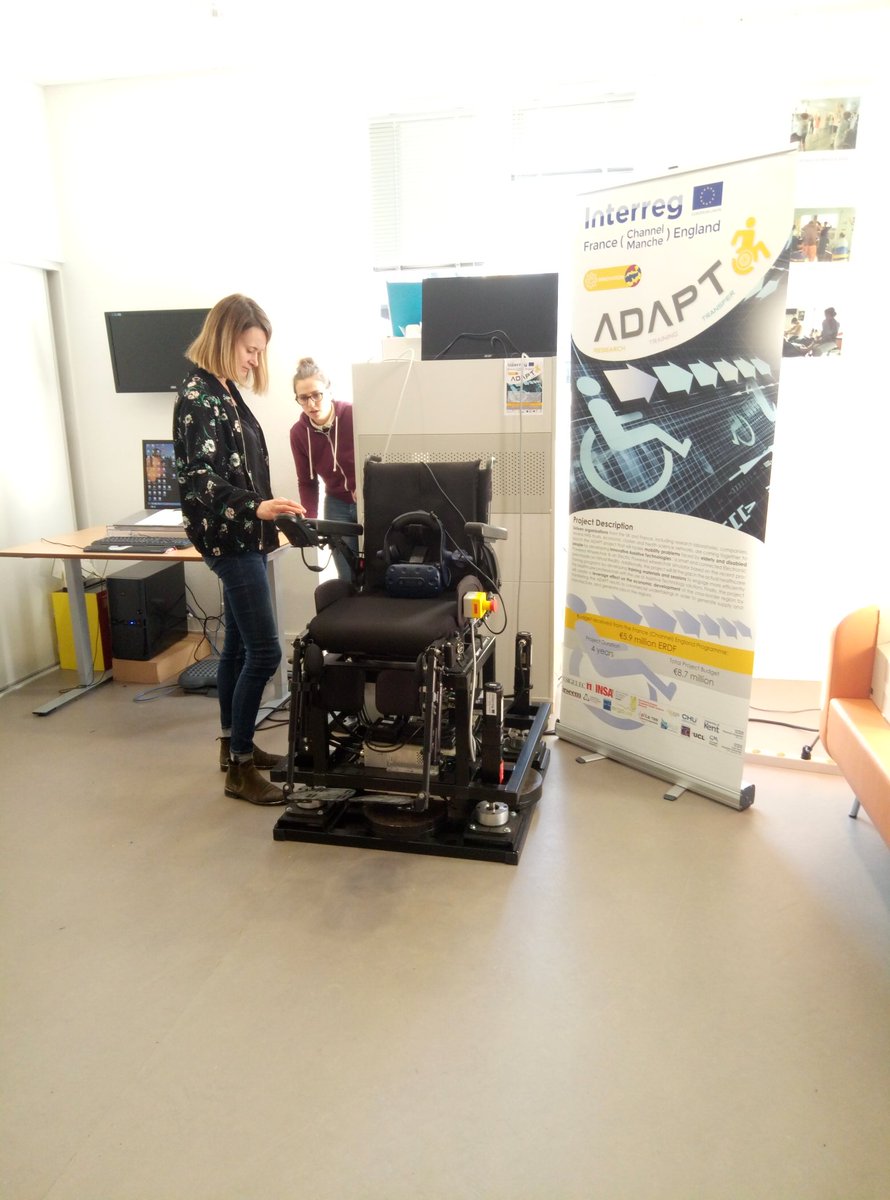 FraudetB's tweet image. #ADAPTproject. Circuit réel: OK; simulateur de conduite: OK. Demain, lancement de SWADAPT1au @HelierPole: Le simulateur de conduite de fauteuil électrique mis au point par la team @INSA est il comparable a la vraie vie ? Réponse dans 3 semaines ! @GroupeESIGELEC @CCCUADAPT