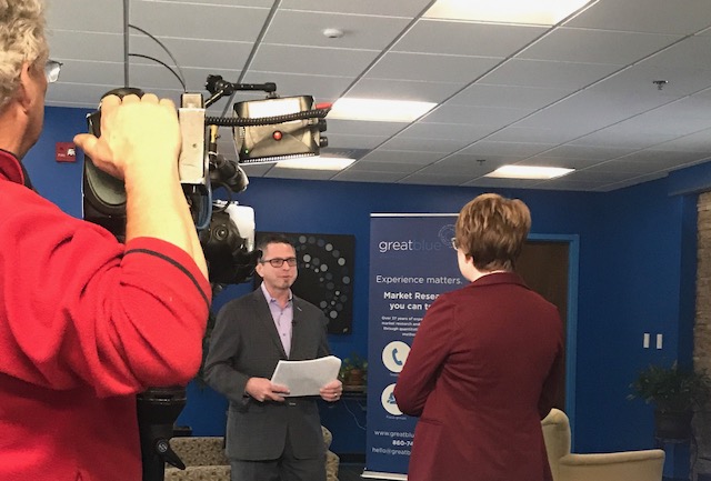 GBResearch's tweet photo. GreatBlue Research welcomed WTNH Channel 8's Jodi Latina today to discuss the results of the latest Sacred Heart University / Hartford Courant poll of CT residents conducted by GreatBlue. Tune in at 6:00 PM tonight for the full story. https://t.co/SJKU4xeJYL