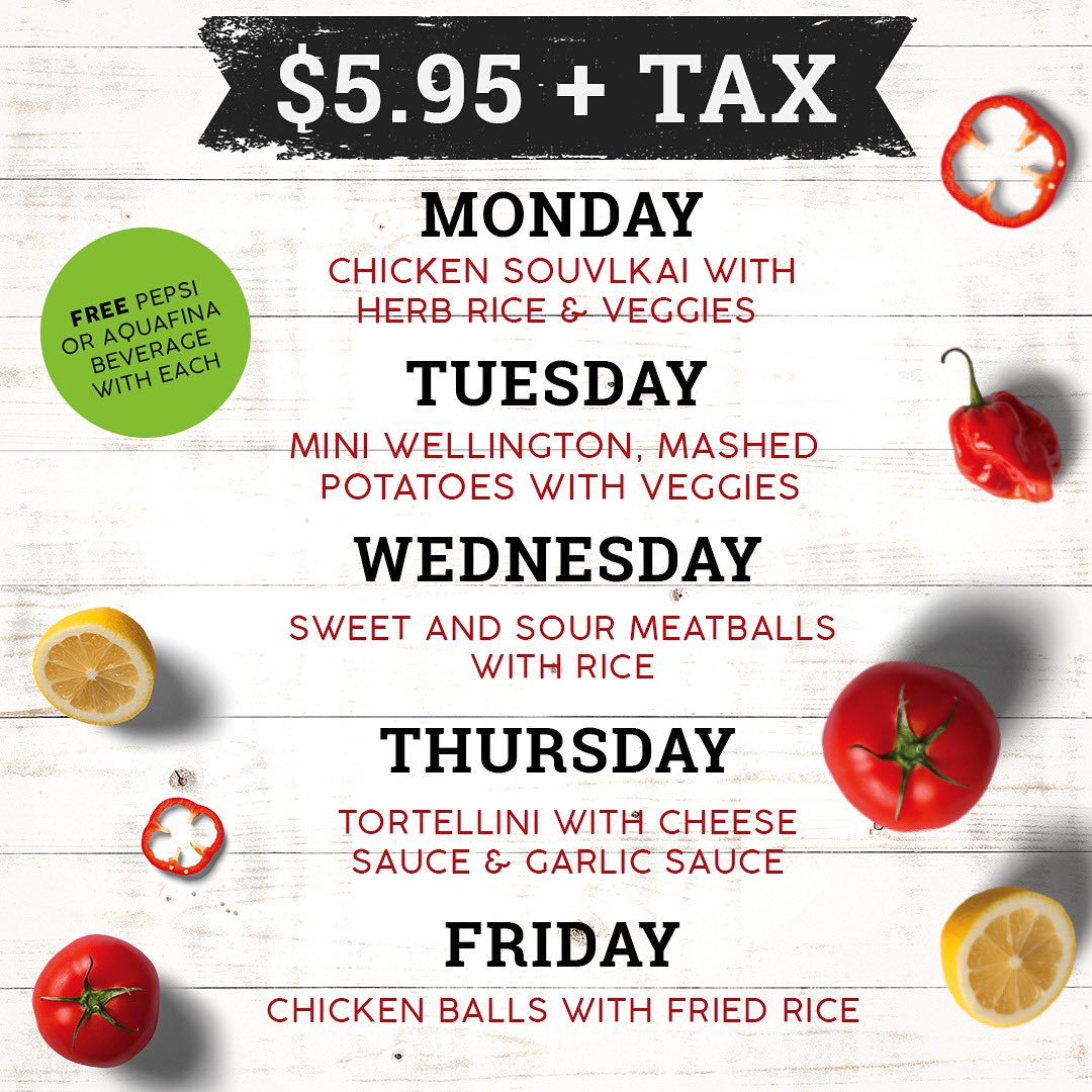 TheTableatMRU's tweet photo. Our value meal deal menu this week ⬇️ https://t.co/a82QJ66vxC