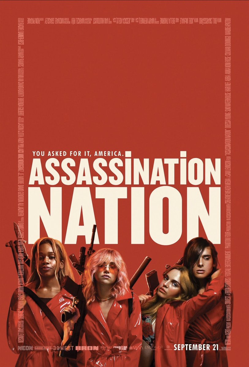 37. Assassination Nation (2018)A Modern day witch hunt suffocates Salem after a malicious data breach exposes a high schools malicious secrets and forces four girls to fight for their lives. Visceral, brutal teen film with great queer/poc representation and a killer soundtrack