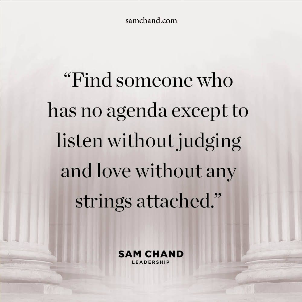 These are the best type of friends. Be sure to be this person to others, as well! #SamChand #Leadership #Listen #Love