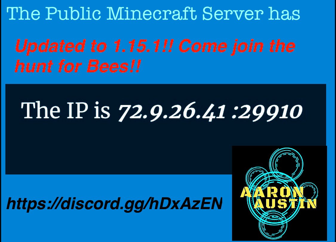 Nitsua324's tweet photo. All Updates Are Live!!! #Minecraft #MinecraftServer #PublicMinecraftServer #twitch #twitchaffiliate #PublicMinecraft https://t.co/CIQBayEuPi