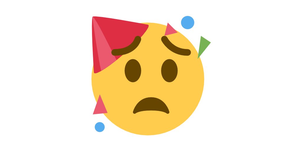 EmojiMashupBot's tweet image. 😟 worried + 🥳 partying =