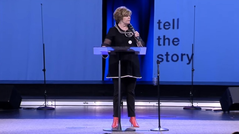 RightWingWatch's tweet photo. Doesn't "prophet" Cindy Jacobs know that red shoes are made from baby skin! https://t.co/n20eejUiHg https://t.co/ivZ6YBC5uv