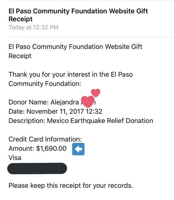 After a heartbreaking earthquake ravaged Mexico,  @latinasmoak ,  @Vera829 , @smoak_preston and  @smoakyfelicity teamed up to organize the “OTA Mexico EarthQuake Relief”, and raised 1,690$ for the El Paso Community Foundation.  #Arrow