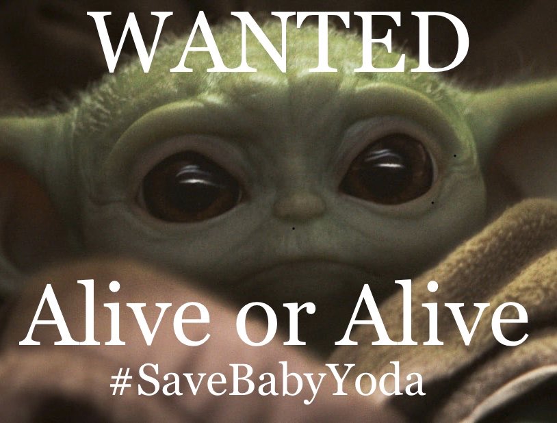 SingleDadMando's tweet photo. We need to stage a rescue operation for @BabyYodaBaby.

Bounty: All the credits it takes.
Time: January 31st
Job: Tweet @Twitter #SaveBabyYoda

I need your help bounty hunters.
Help me save my little guy! https://t.co/XEjvLAmmLQ