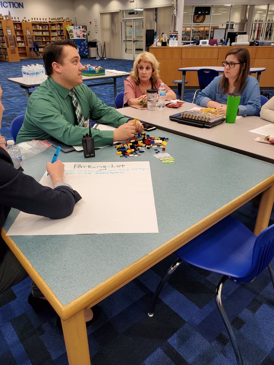 senorajenmorris's tweet image. Our fabulous @LandstownEagles ILT approached our book talk a  little differently today. We used legos as a way to answer questions and explain our answers. #innovation #revoltLAP