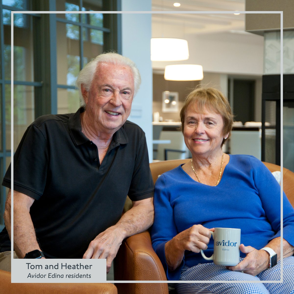 AvidorLiving's tweet photo. One of the top reasons our residents, like Tom and Heather, love living at Avidor is the sense of community created by the wonderful residents and staff. #avidorliving https://t.co/gB8GBQTq4C