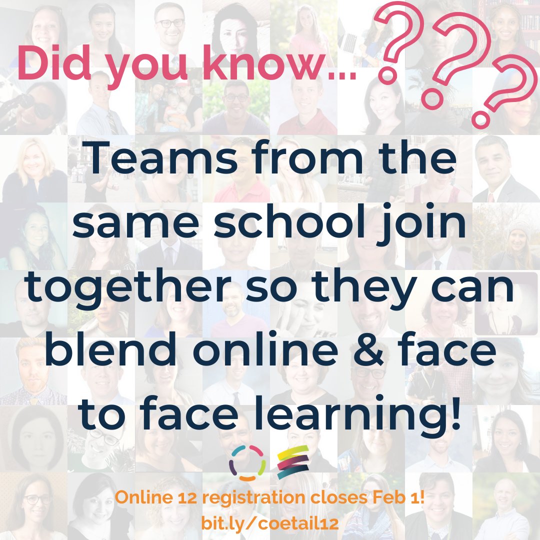 COETAIL's tweet photo. Did you know...?!
Join #COETAIL Online 12: https://t.co/DU13k4C22G
#acsalwayslearning #acsamman #AESDelhi #aisrlearn #aisgz #AISQ8 #ABAlearns #AISVN #aosrome #asdoha #asdubai #asfmlearns #ASHK #asij #asmrocks #asbindia #bislearns #JeSuisCFIS #cisbRocks #CISInspires #cdsphoenix https://t.co/NSFkBoDviw