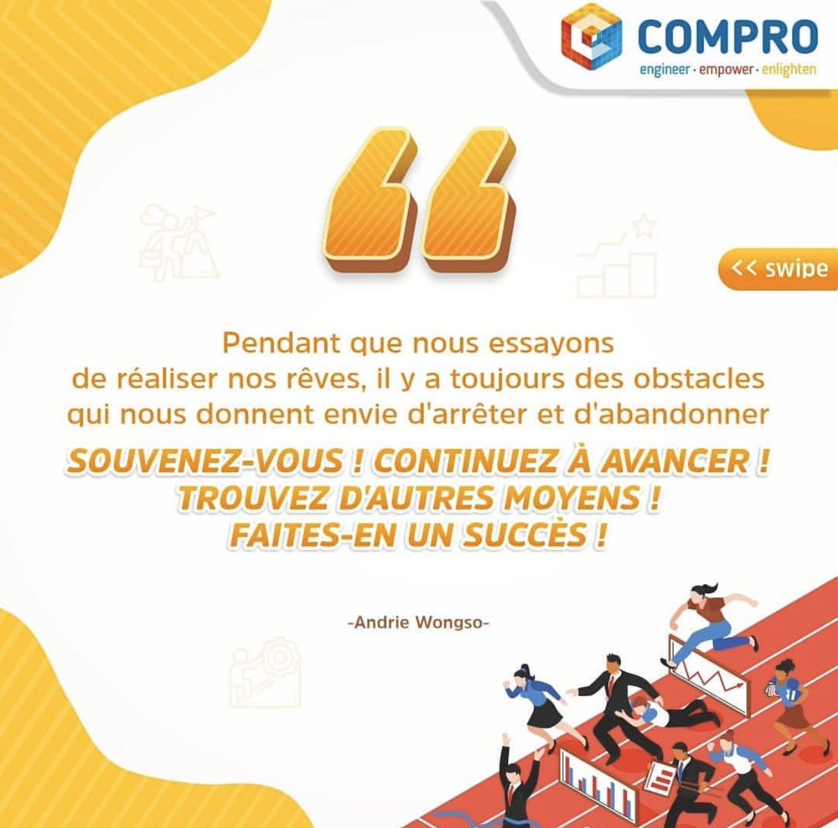 ComproCanada's tweet photo. Pendant que nous essayons de réaliser nos rêves, il y a toujours des obstacles qui nous donnent envie d'arrêter et d'abandonner. SOUVENEZ-VOUS ! CONTINUEZ À AVANCER ! TROUVEZ D'AUTRES MOYENS ! FAITES-EN UN SUCCÈS !

https://t.co/phqWUM2ewr https://t.co/WSotCgqfWp