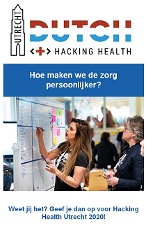 Loop je over van ideeën om de zorg te verbeteren? Of denk je graag daarover mee? Doe dan 2 t/m 4 april mee aan Dutch Hacking Health Utrecht 2020. Aanmelden: hackingHealth@umcutrecht.nl Meer info via bit.ly/36AaXQ4   #Healthcare #Dutchhackinghealth #umcutrecht #innovation