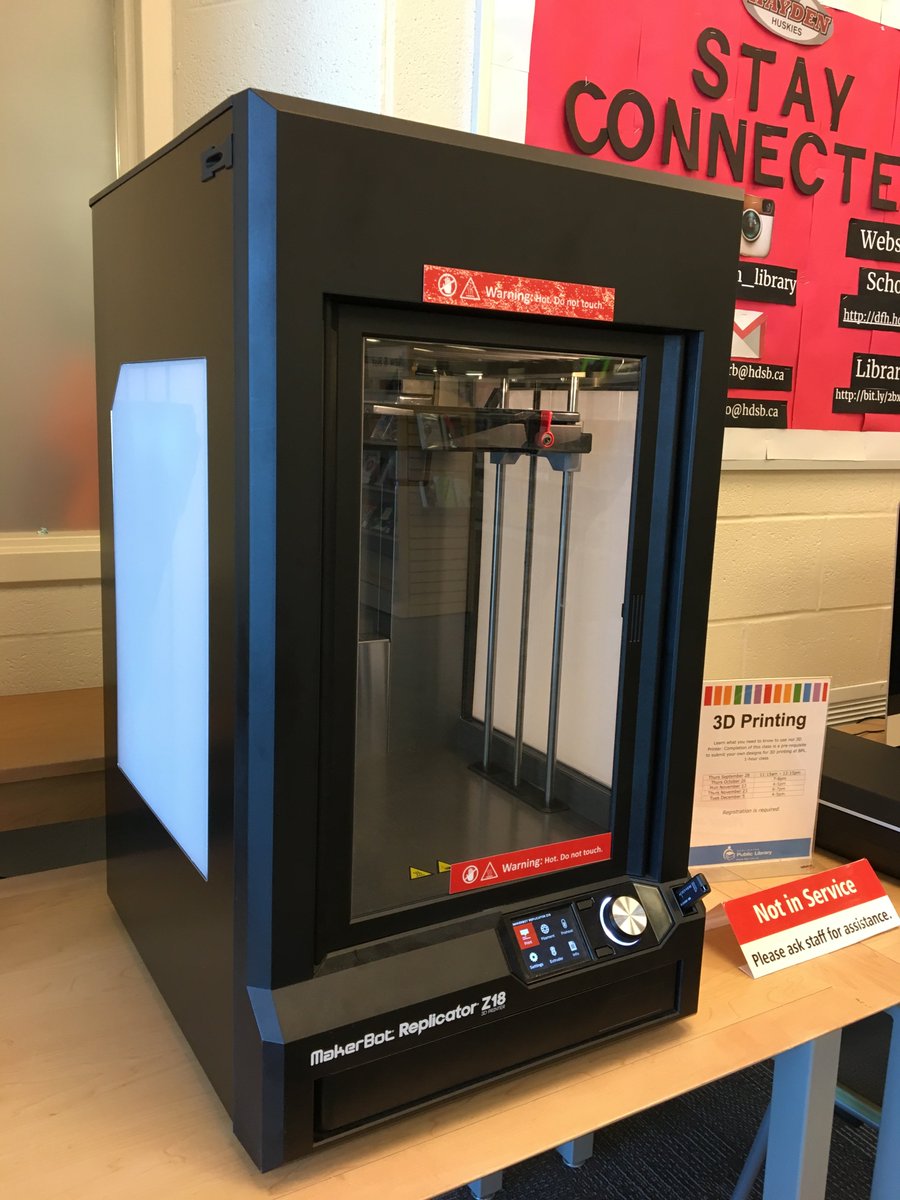 Want to learn how to print in 3D? Check out the training class Wednesday after school in the library at 3:30 PM. <a href="/BurlOnLibrary/">Burlington Public Library</a> <a href="/HaydenHuskies/">Hayden Huskies</a> @Libraryscott