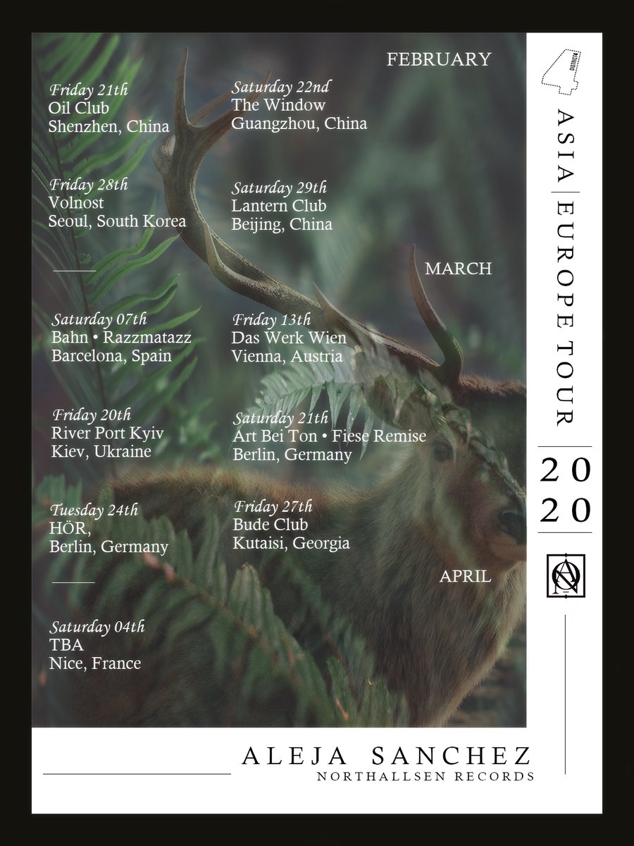 Asia and EU tour in february and March 2020, Thank you so much to all the people involved to do it possible. Very excited and thankfull.

Some dates availables yet around EU.
Booking Contact: tiziano@district4.berlin
Booking Contact (LATAM) ambookings@thehindiecorp.com