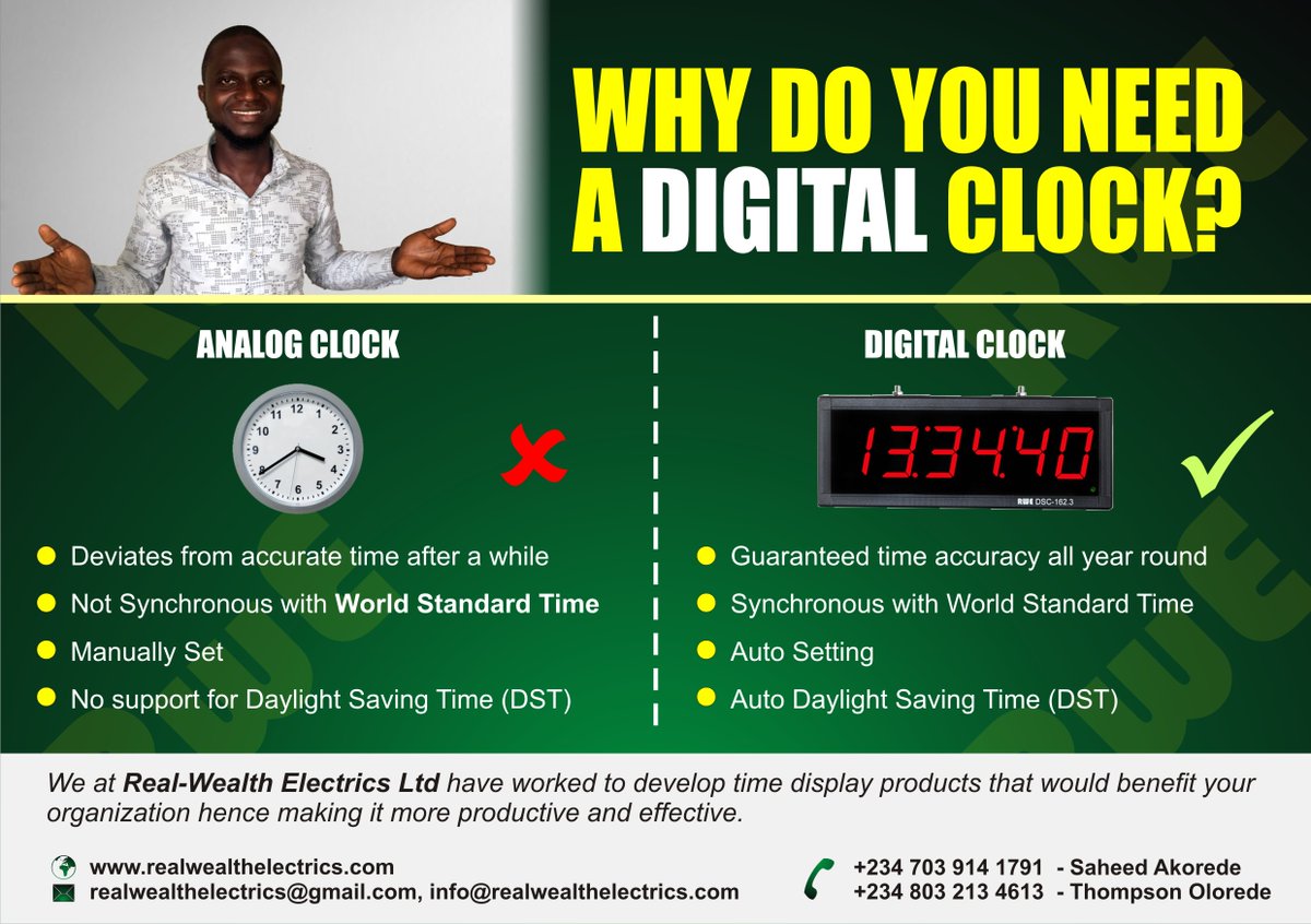 akorede4tech's tweet image. Why do you need a digital clock to drive your business?

#digital #business #digitalclock #gpsclock #businesstools